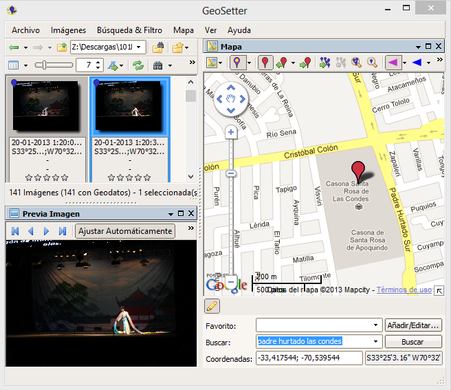 Captura de GeoSetter